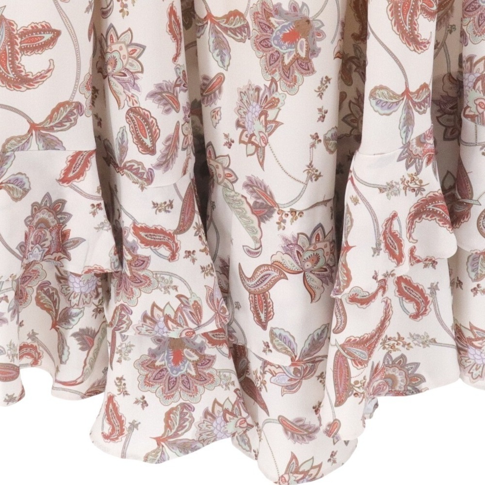 NWT Grace Karin Floral Paisley Smocked Midi Dress Ruffle Hem Sleeveless 2XL - Picture 7 of 9